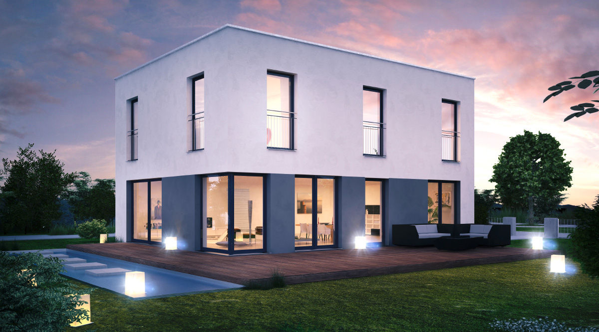 ICON CUBE - Modernes Wohnen im Bauhaus-Stil, Dennert Massivhaus GmbH Dennert Massivhaus GmbH Modern home