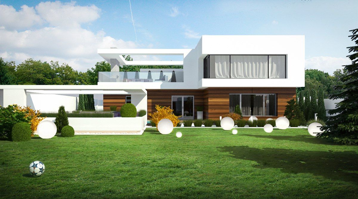 Загородный дом в Краснодаре, NK design studio NK design studio Modern houses