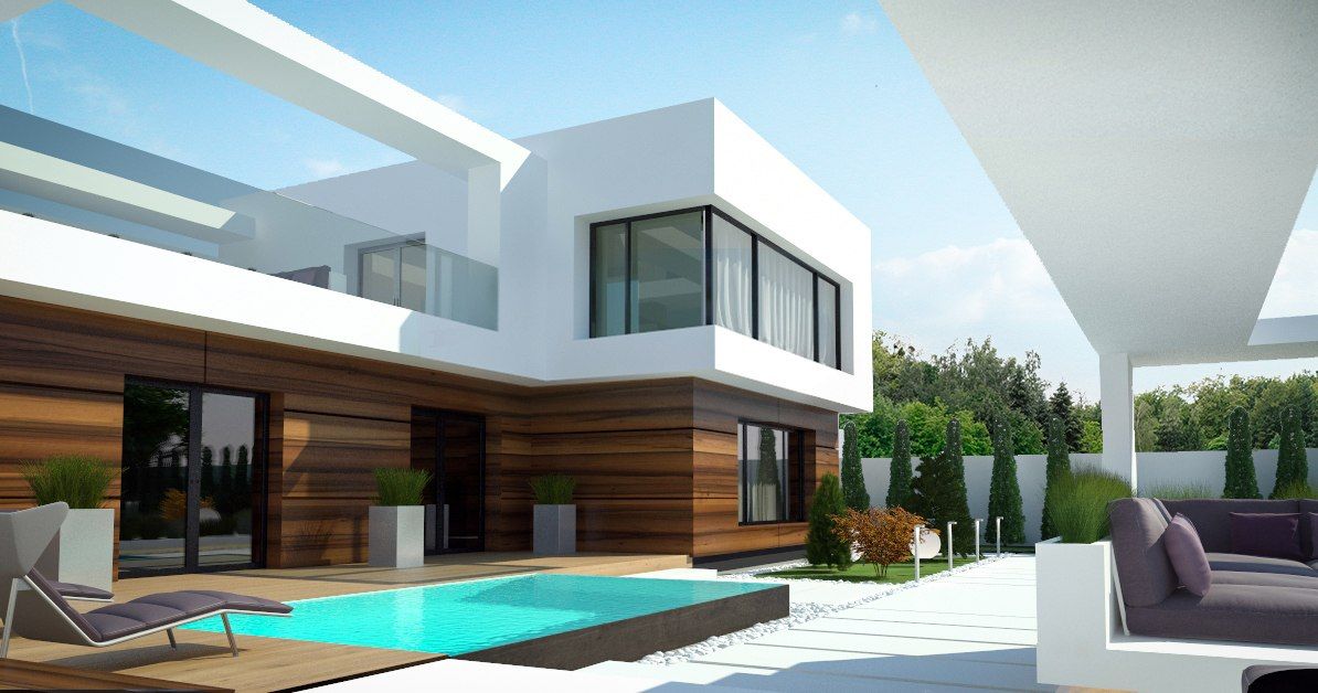 Загородный дом в Краснодаре, NK design studio NK design studio Modern houses