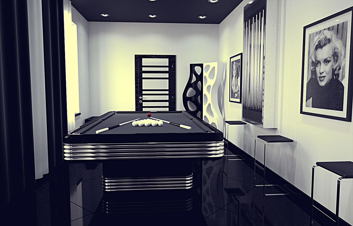 Billiard room, Дмитрий Максимов Дмитрий Максимов Gimnasios domésticos modernos