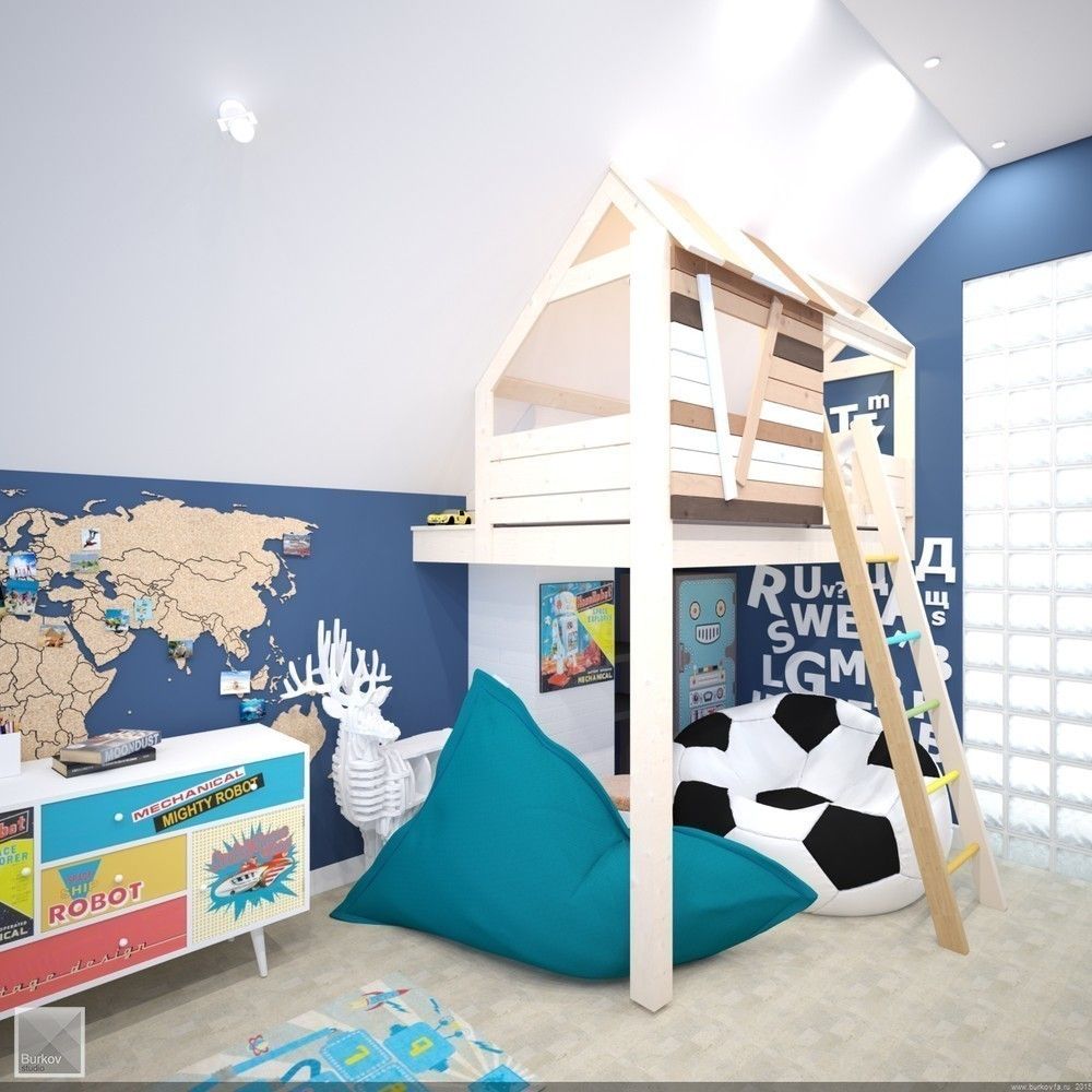 Коттедж в подмосковье, Burkov Studio Burkov Studio Industriale Kinderzimmer