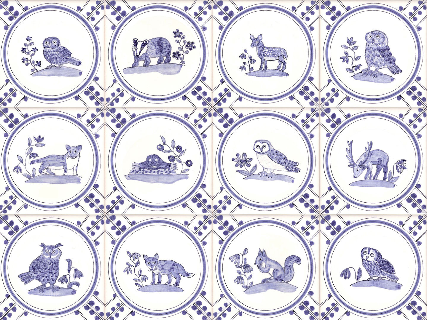 British Wildlife tiles Reptile tiles & ceramics Murs & Sols classiques Carrelage