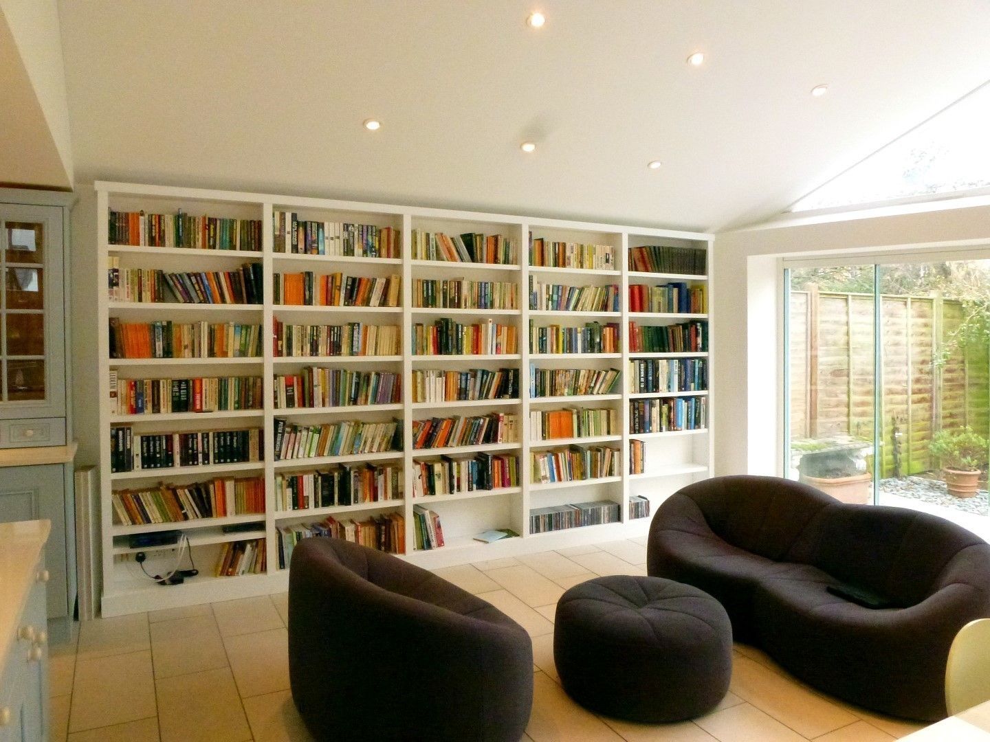 Modern contemporary bookcases fitted in new minimalist extension Built in Solutions