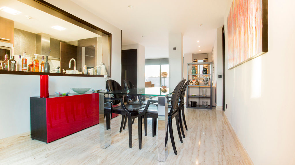 Acabados de Lujo para Pequeño Apartamento Minimalista [90m2], Empresa constructora en Madrid Empresa constructora en Madrid Living room