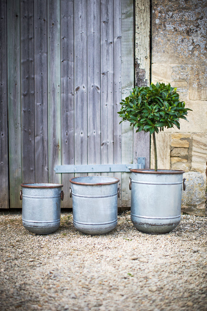 Set of 3 Malmesbury Planters Garden Trading Rustik Bahçe Saksı & Vazolar