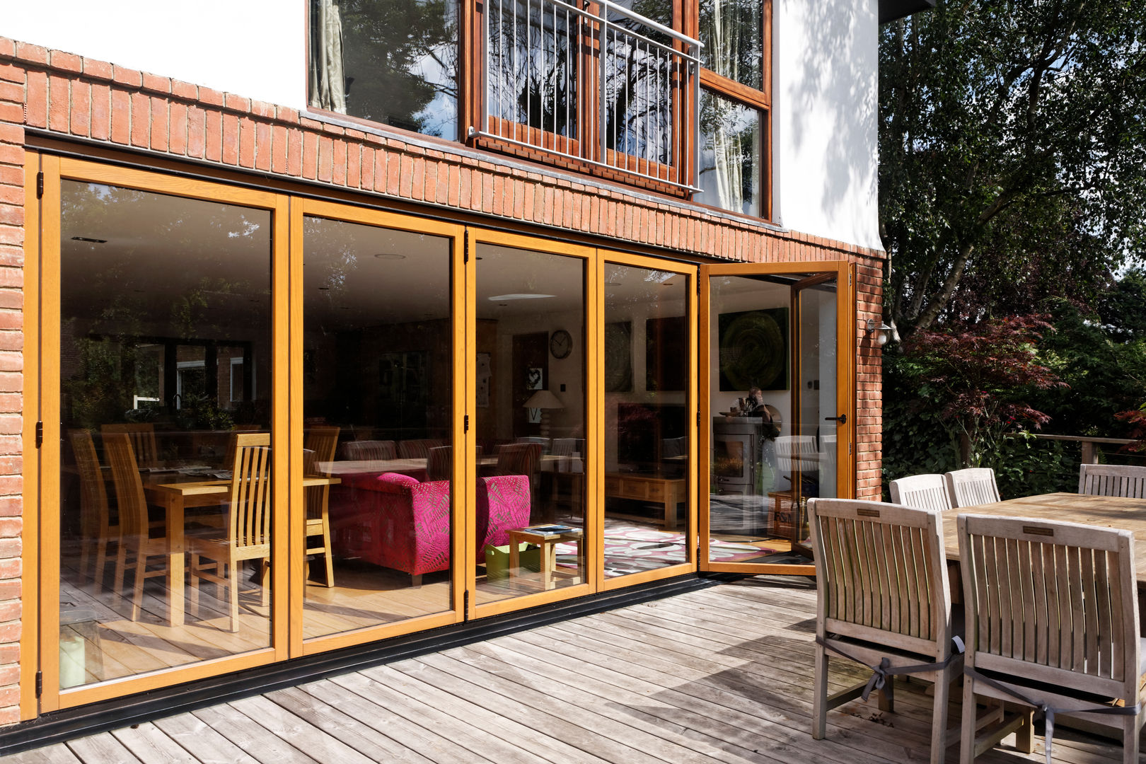 Folding sliding doors to new deck Dye Tabrett Architects