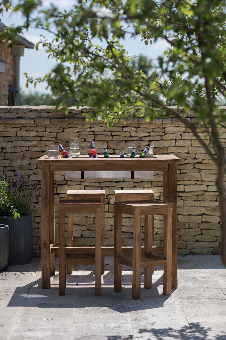 St Mawes Bar Table with Drinks Cooler Garden Trading Modern Garden Furniture