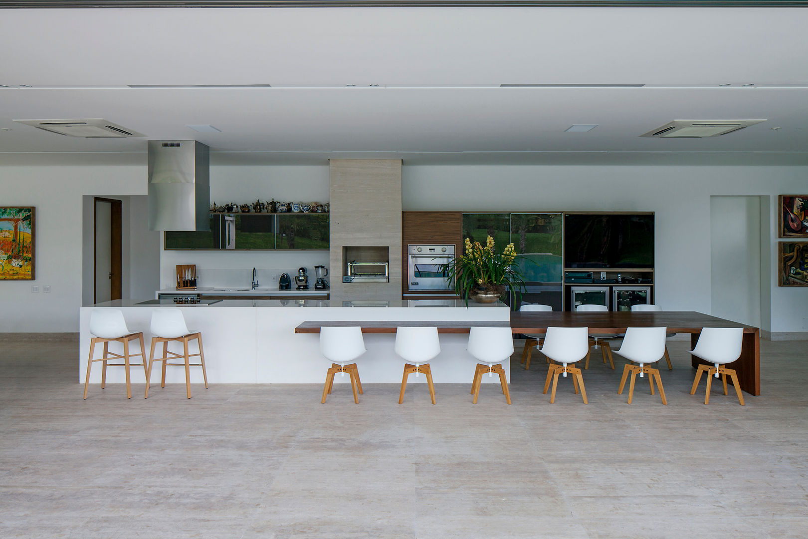 TB House, Aguirre Arquitetura Aguirre Arquitetura Minimalist kitchen