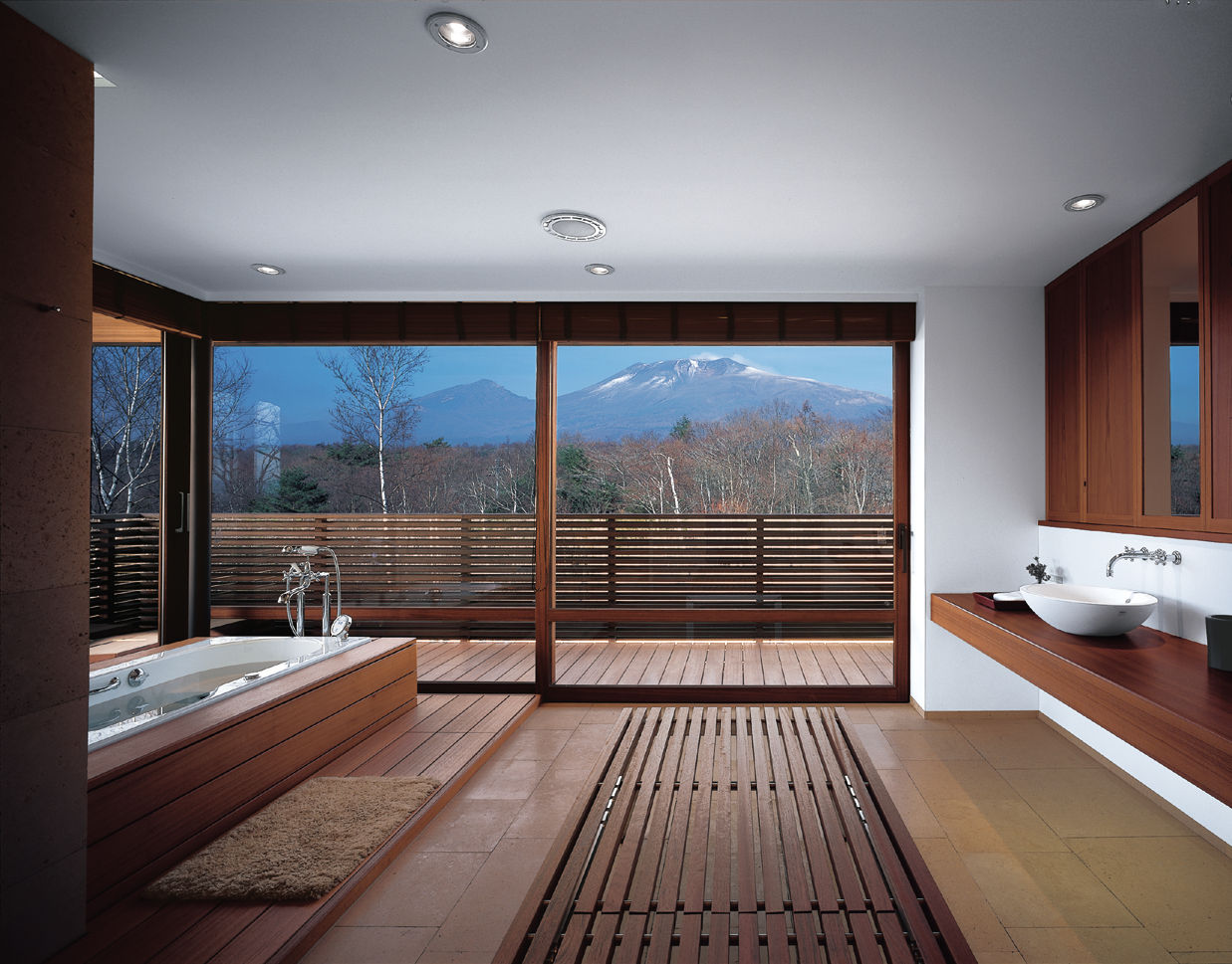 Mountain Villa, アシハラヒロコデザイン事務所 アシハラヒロコデザイン事務所 Modern Bathroom