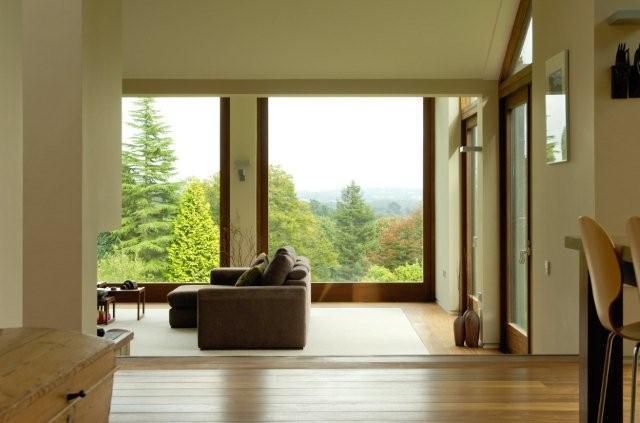 Open plan living space Giles Jollands Architect غرفة المعيشة