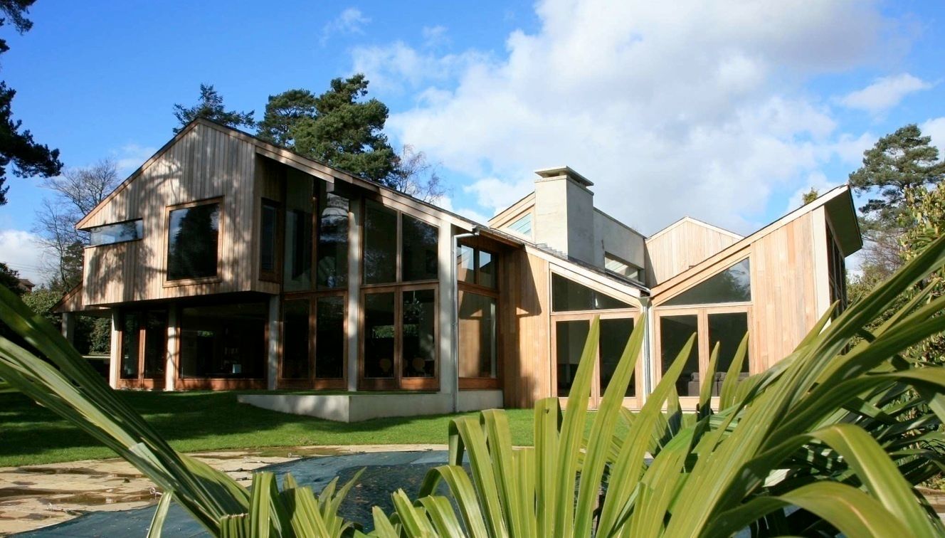Elevation to pool Giles Jollands Architect 現代房屋設計點子、靈感 & 圖片