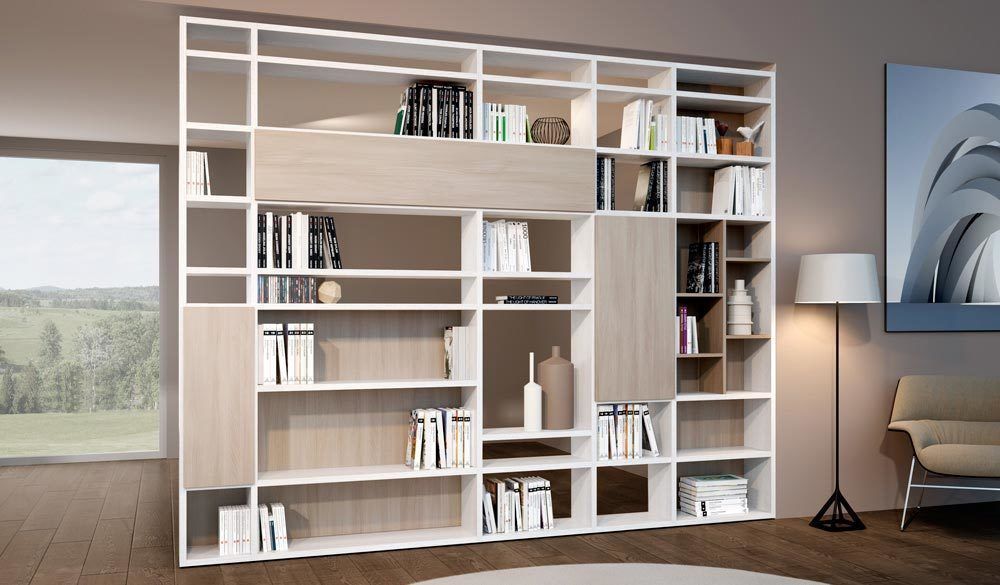 Libreria componibile bifacciale homify Soggiorno moderno Scaffali