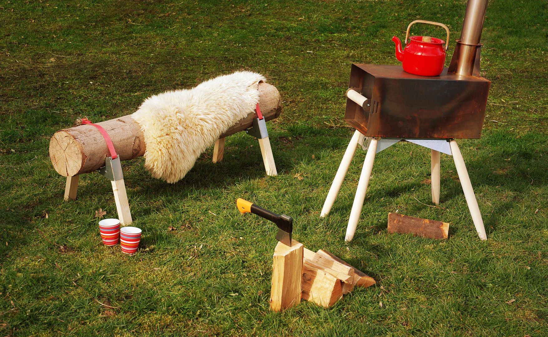 Houtkachel Hotdog, Maandag meubels Maandag meubels Giardino in stile scandinavo Bracieri & Barbecue