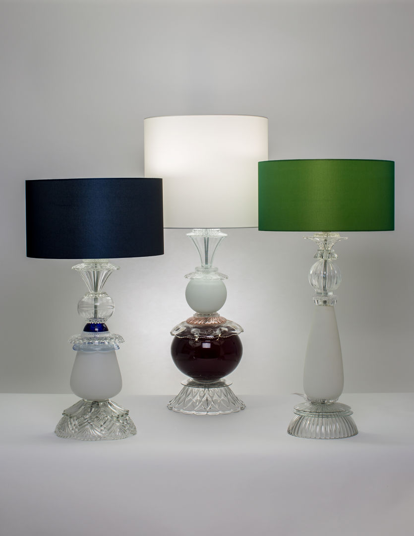 Glass Table Lamps, Studio Kalff Studio Kalff Вітальня Освітлення