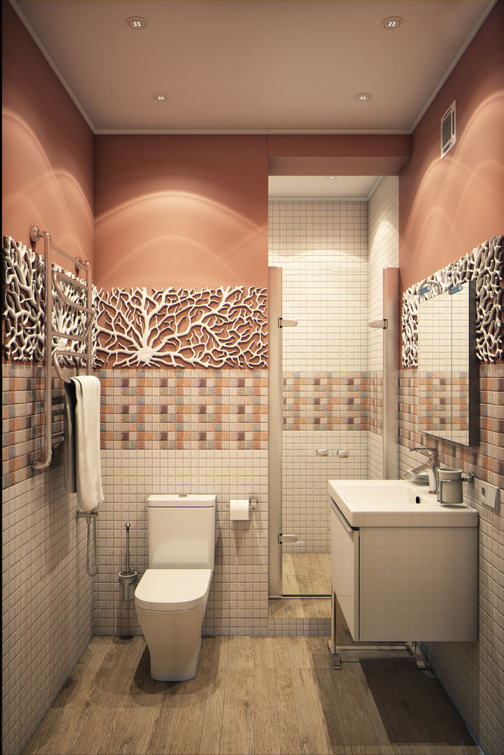 Calm,cute and colorful, Marina Sarkisyan Marina Sarkisyan Eclectic style bathrooms