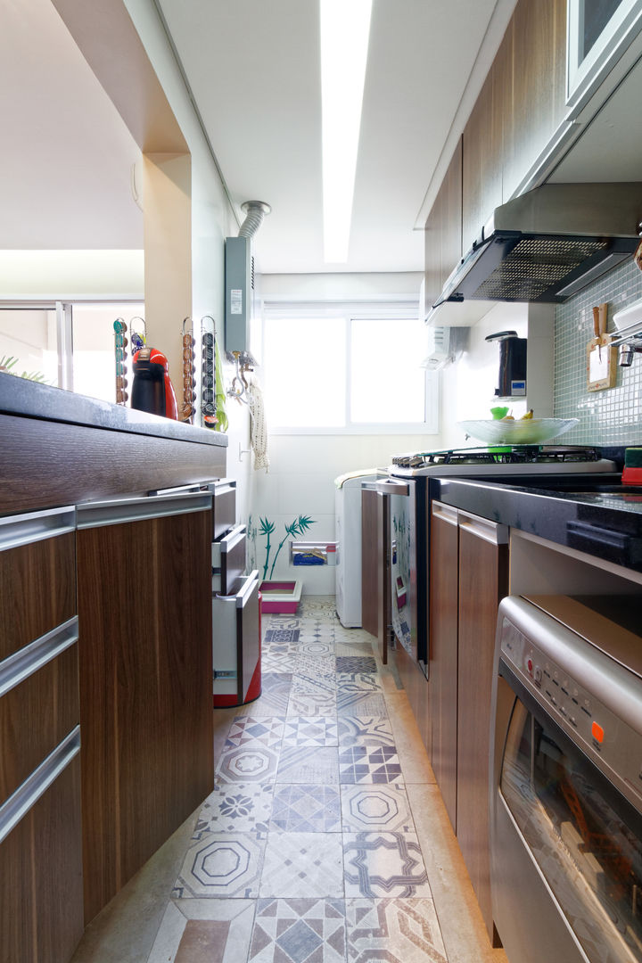 Apartamento Parque Butantã - 50m², Raphael Civille Arquitetura Raphael Civille Arquitetura Cocinas de estilo minimalista