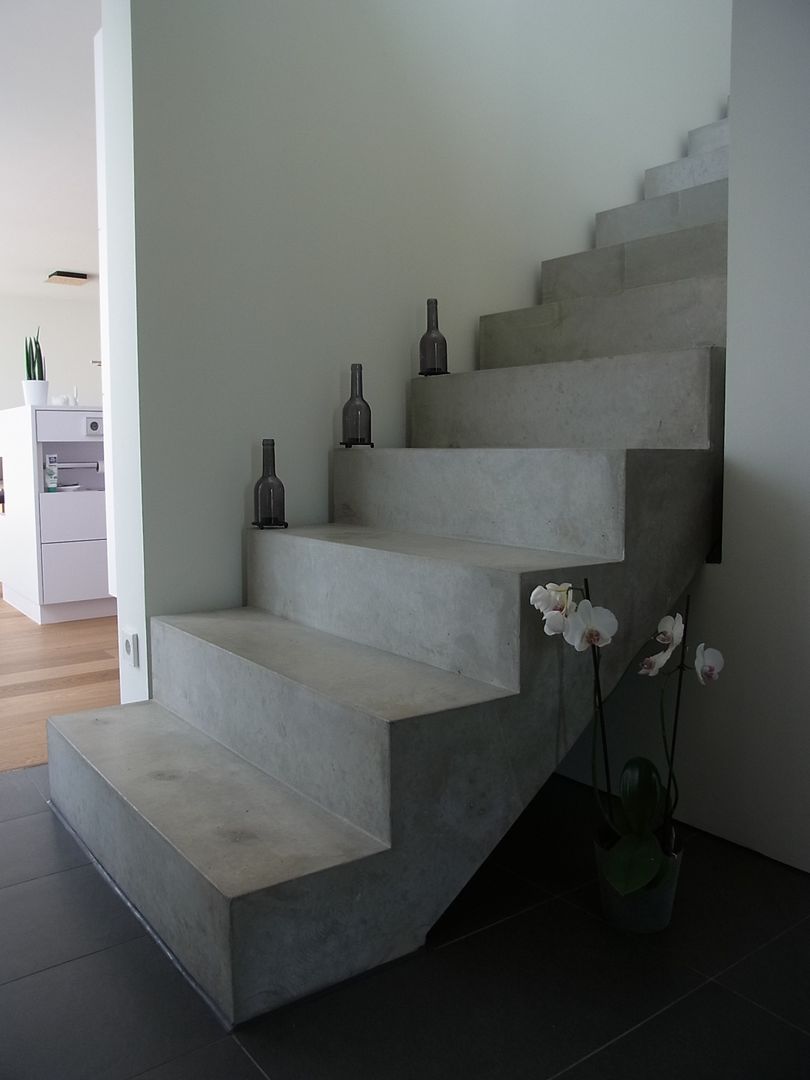 Haus B, Abstatt, Firma Firma Couloir, entrée, escaliers minimalistes