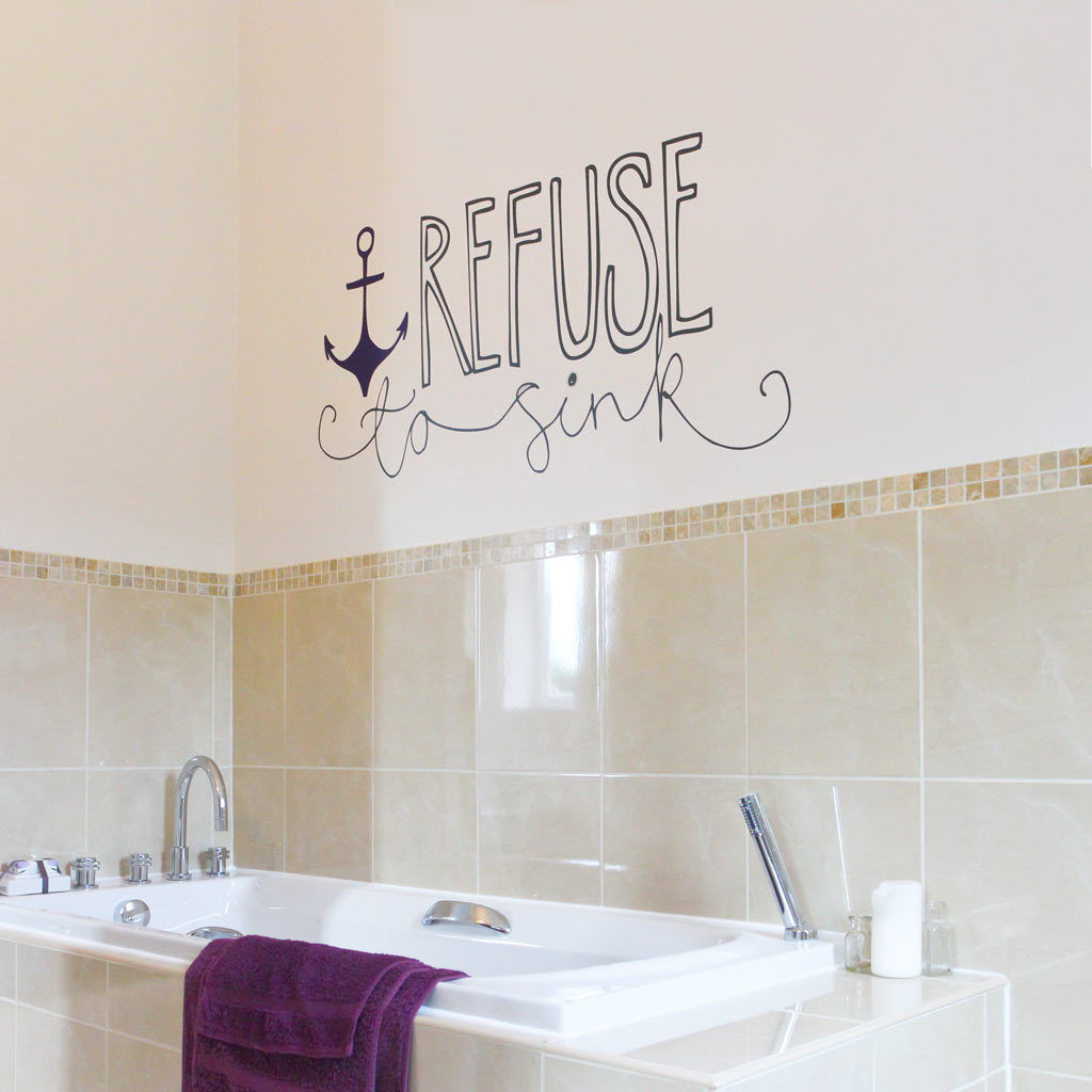 Refuse to sink wall sticker Vinyl Impression Paredes y pisos de estilo moderno Decoración de paredes