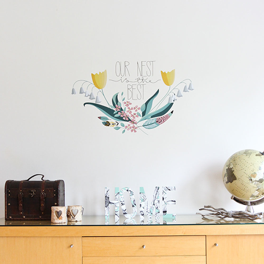 Our nest is the best wall sticker Vinyl Impression Paredes y pisos de estilo moderno Decoración de paredes