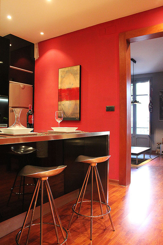Cocina abierta, bienvenidos..., XTe Interiorismo XTe Interiorismo Cuisine minimaliste Tables, chaises & bancs