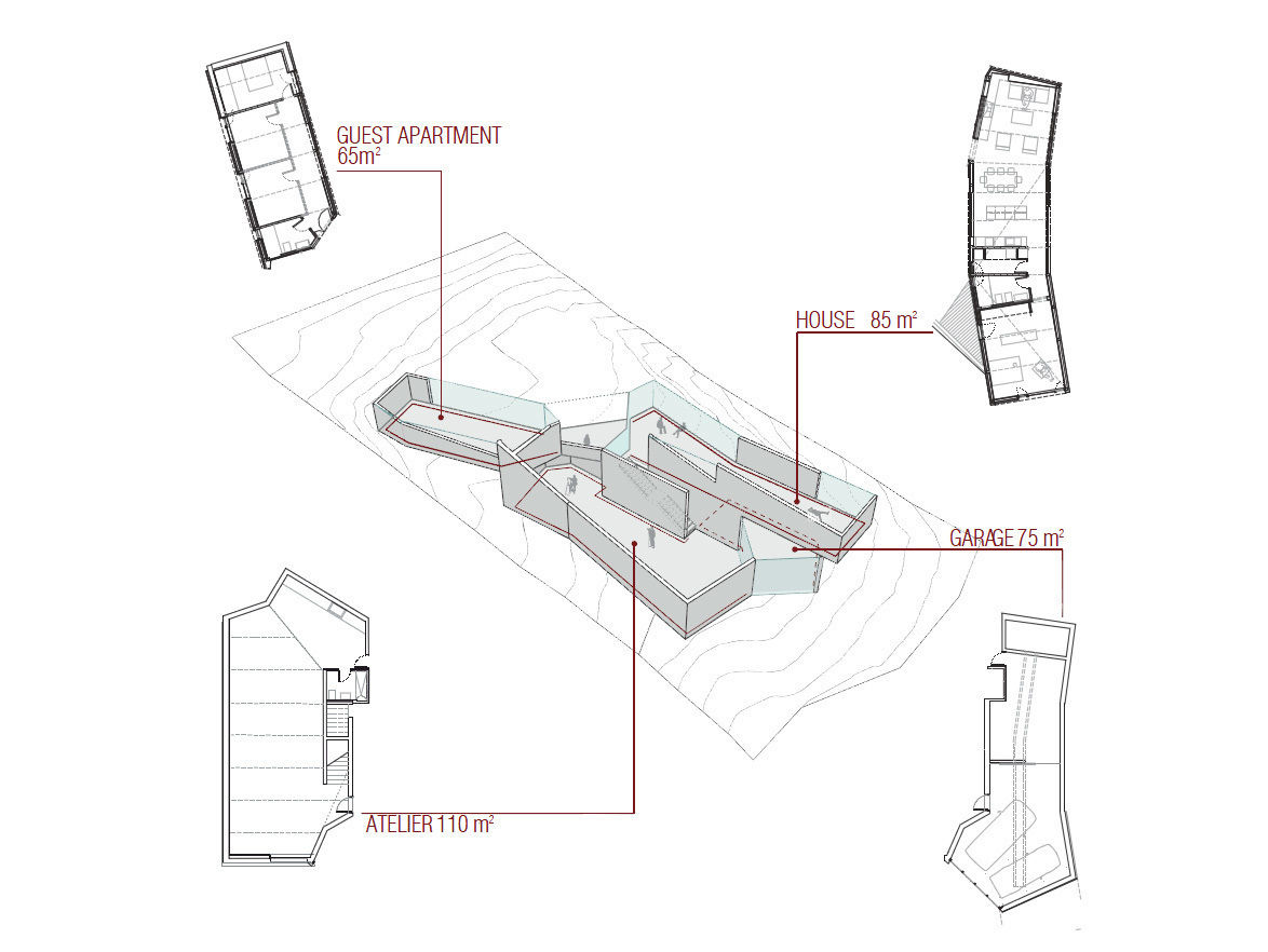 Una Casa Híbrida que integra una Vivienda Moderna y una Nave Industrial, miba architects miba architects