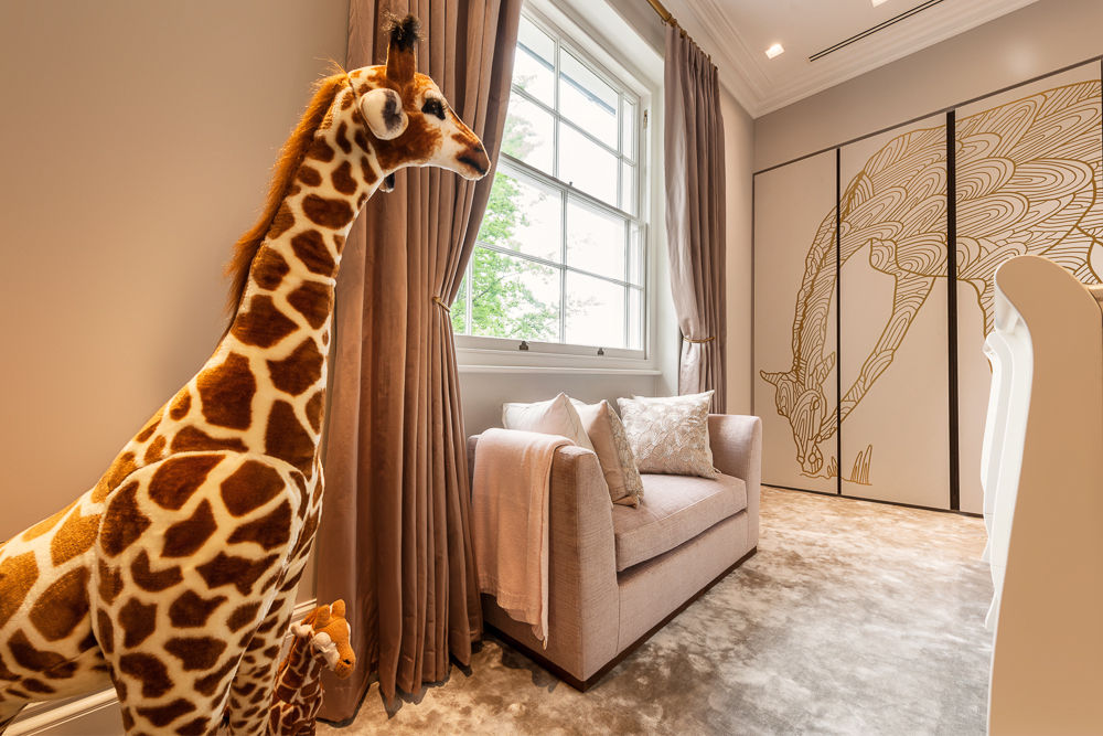 Children's room with bespoke luxury graphic Camouflage Modern style bedroom