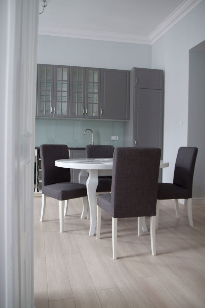 Mieszkanie w szarości , Grey shade interiors Grey shade interiors Cocinas de estilo ecléctico