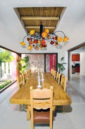 villas mandarina, CASA MÉXICO CASA MÉXICO Rustik Yemek Odası Masalar