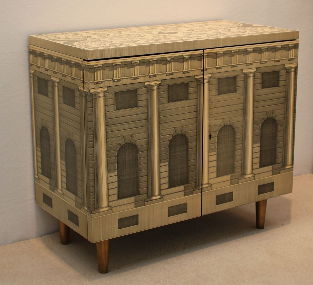 Fornasetti cabinet. Italian, 1950s De Parma Classic style living room Cupboards & sideboards