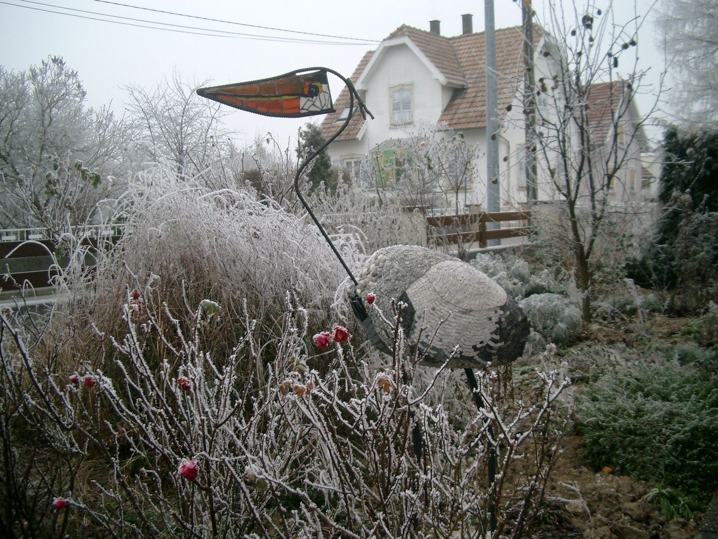 Héron en hiver monique bornert Balcon, Veranda & Terrasse originaux Plante,Ciel,Fenêtre,Imeuble,éclairage public,Brindille,loger,Branche,Arbre,biome