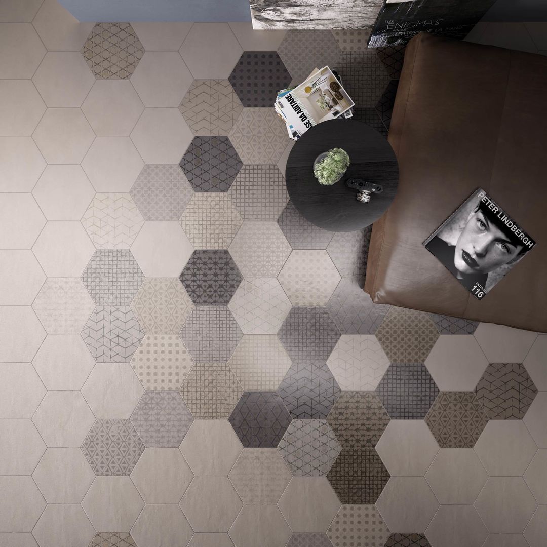 Hexagonal Floor Tiles Tileflair Dinding & Lantai Modern