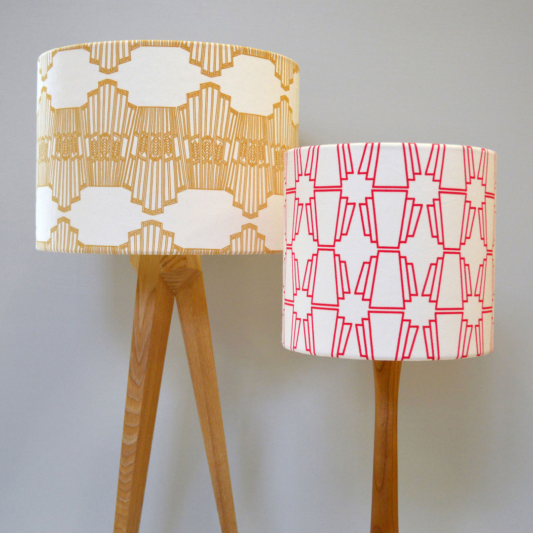 Geo Lampshade, Joanna Corney Joanna Corney ห้องนั่งเล่น ไฟห้องนั่งเล่น