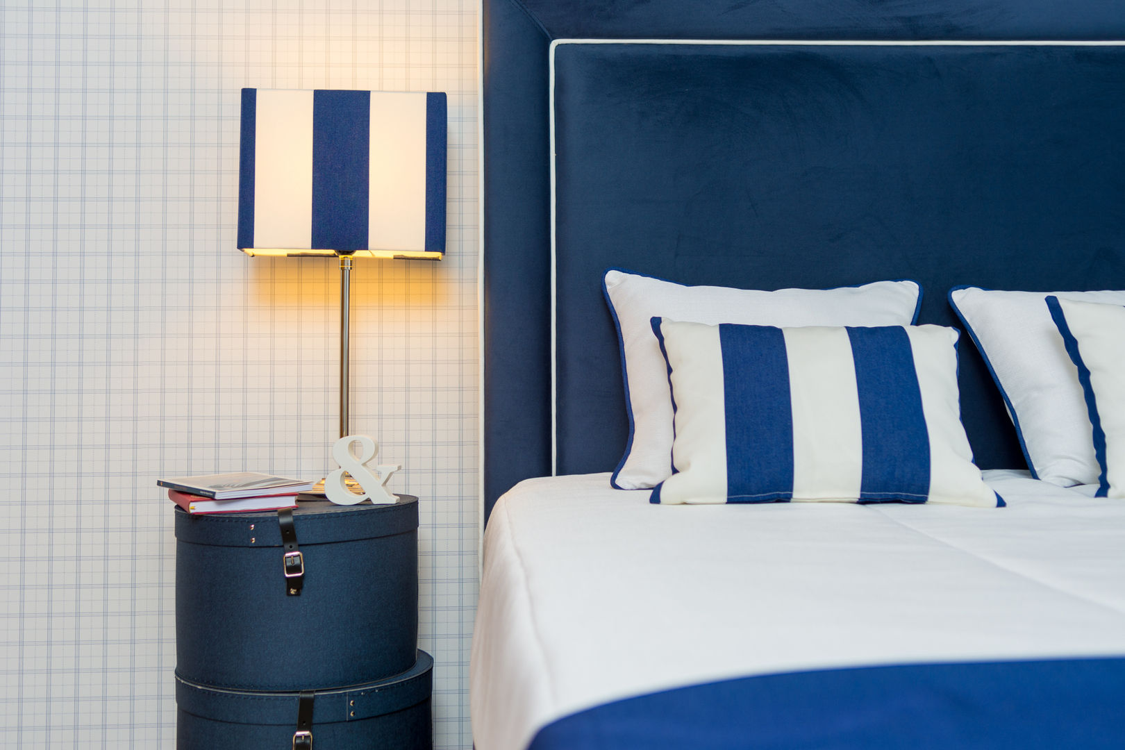 Quarto Azul, Ângela Pinheiro Home Design Ângela Pinheiro Home Design Kamar Tidur Gaya Eklektik