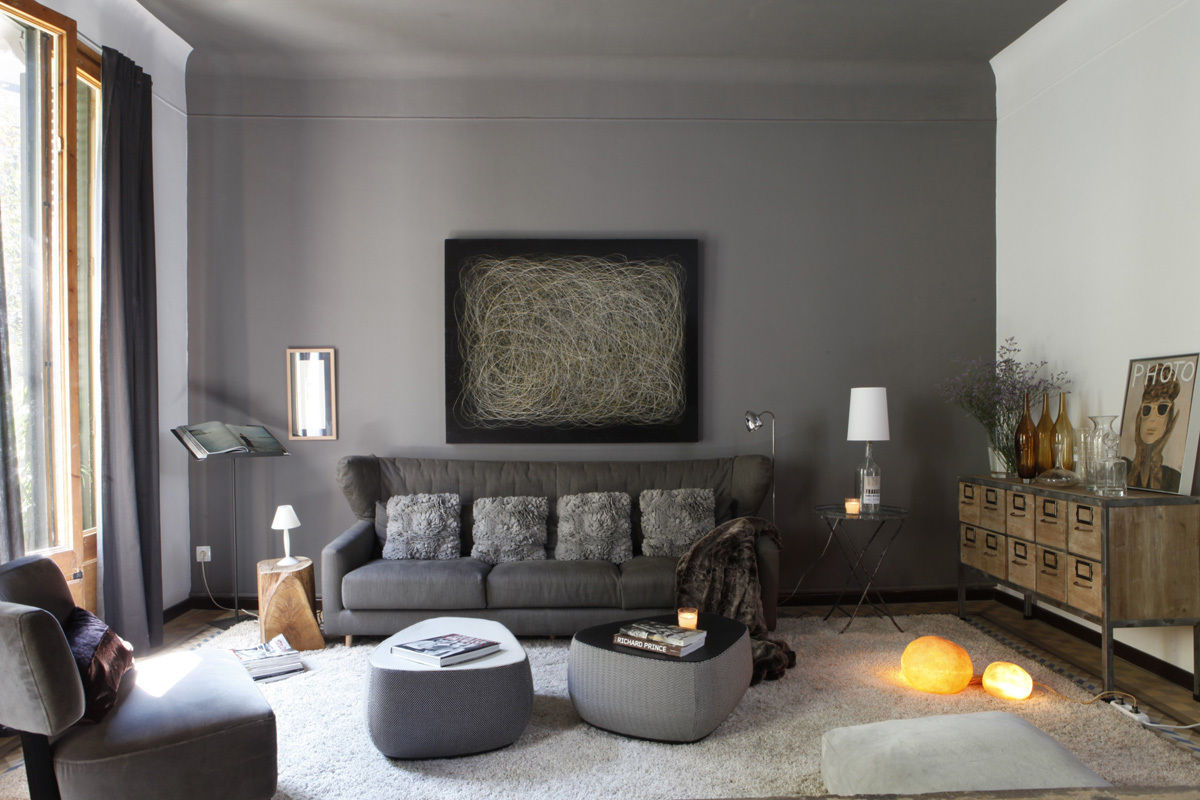 Piso en el Eixample de Barcelona. 2013, Deu i Deu Deu i Deu Eclectic style living room