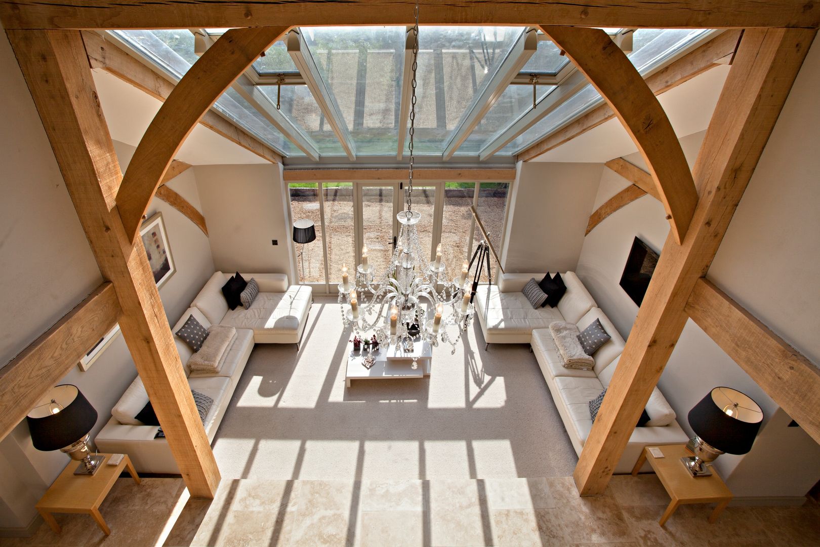 Central living space Clayland Architects Landelijke woonkamers