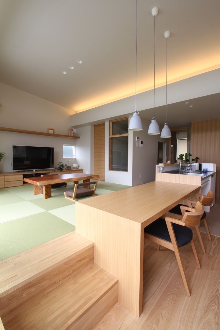 和気町の家, 福田康紀建築計画 福田康紀建築計画 Asian style dining room