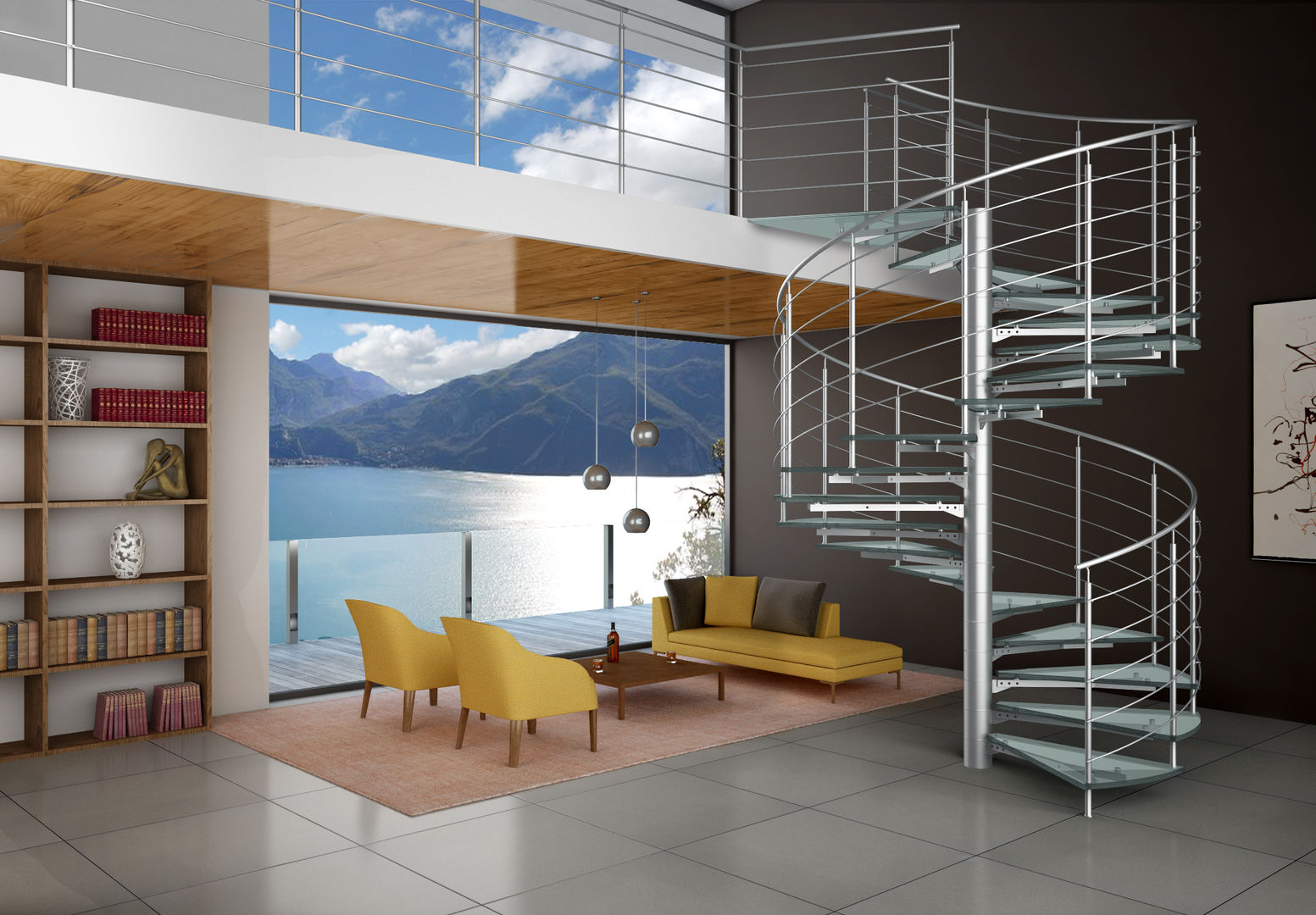 Glasstree Spiral IAM Design درج Stairs