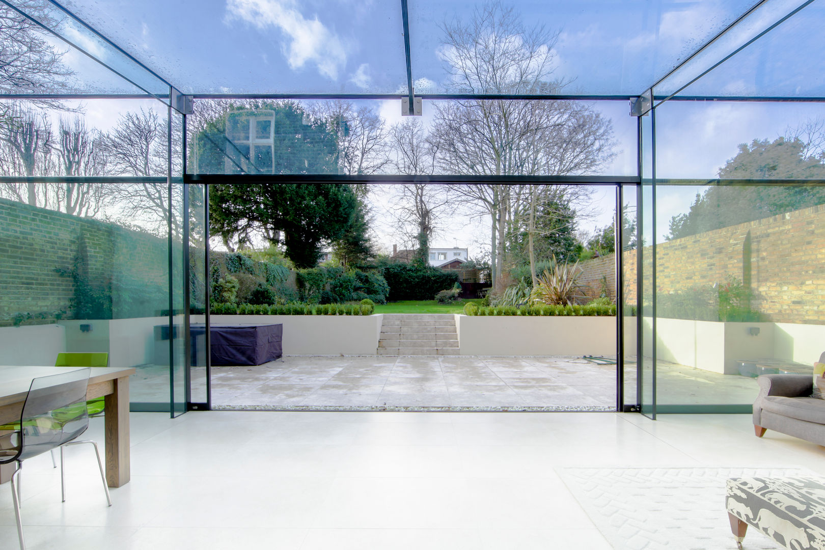 Barnes, London; Culmax Glass Box Extension and Maxlight Doors Maxlight Janelas e portas minimalistas