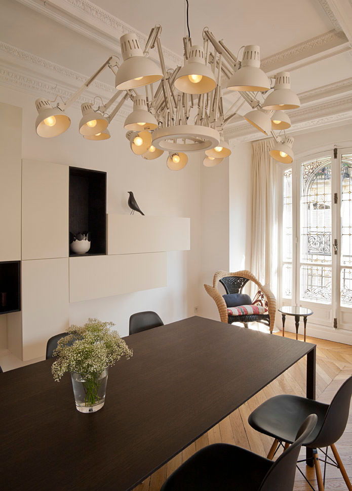 Haussmanien et Design , ATELIER FB ATELIER FB Dining room