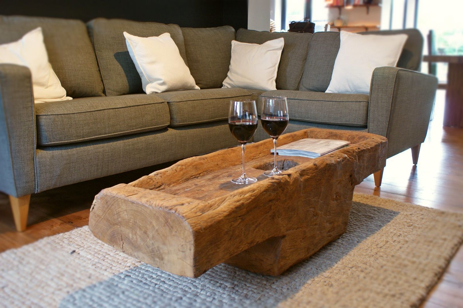 Rustic Coffee Table BluBambu Living Rustik Yemek Odası Masalar