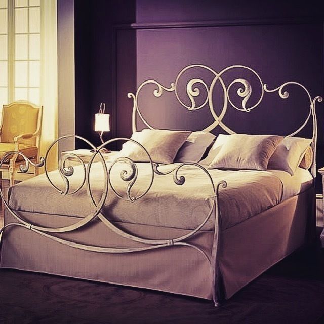Luxury Wrought Iron Bed Maison Noblesse Nowoczesna sypialnia Łóżka i zagłówki