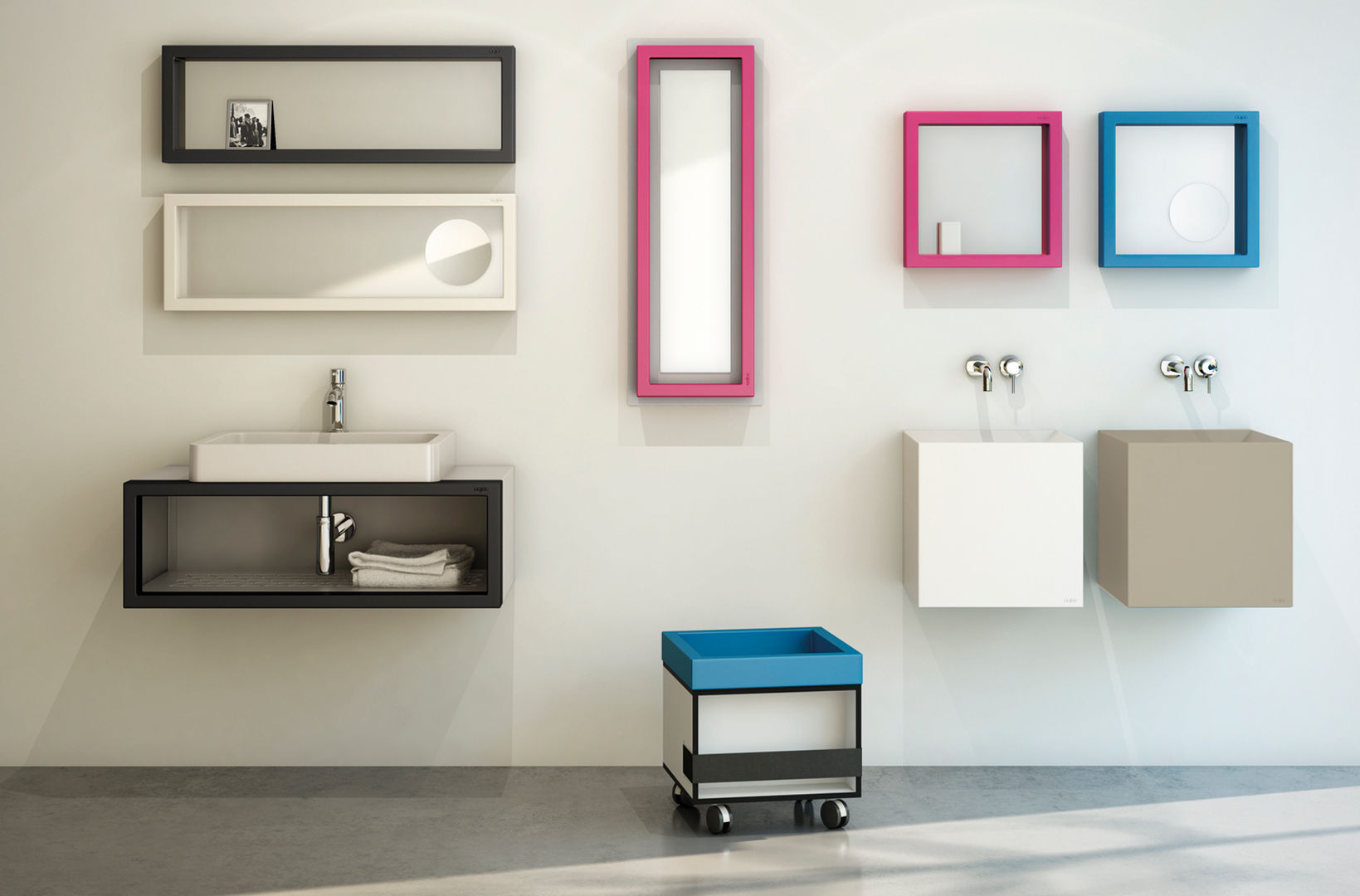 Lavabos, duchas, accesorios y muebles para el baño flexibles y coloridos., Boing Original Boing Original 모던스타일 욕실 거울