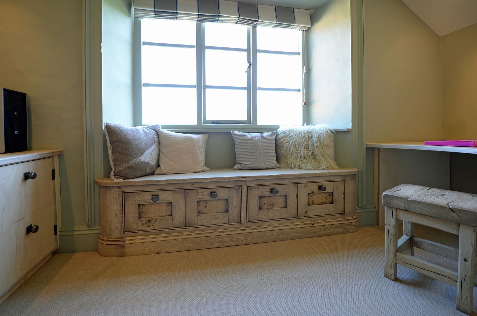 Bleached Oak & Ply Wood Study Hallwood Furniture Рабочий кабинет в стиле лофт