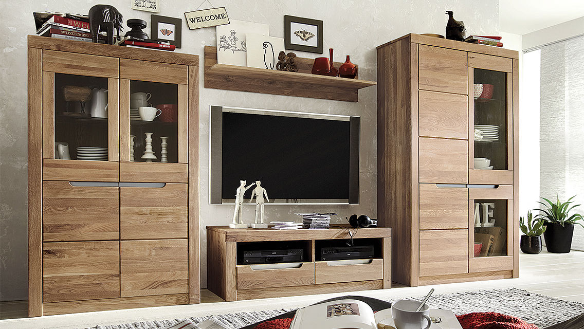 Natürliches Wohnzimmer , allnatura allnatura Modern living room TV stands & cabinets