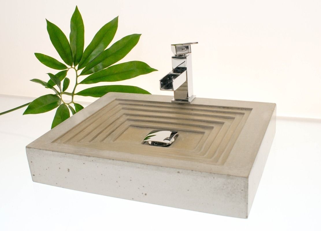 Waschbecken aus Beton nach Maß, Die Betonagerie Die Betonagerie Minimalist bathroom Sinks