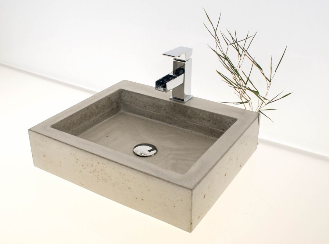 Waschbecken aus Beton nach Maß, Die Betonagerie Die Betonagerie Minimalist style bathroom Sinks