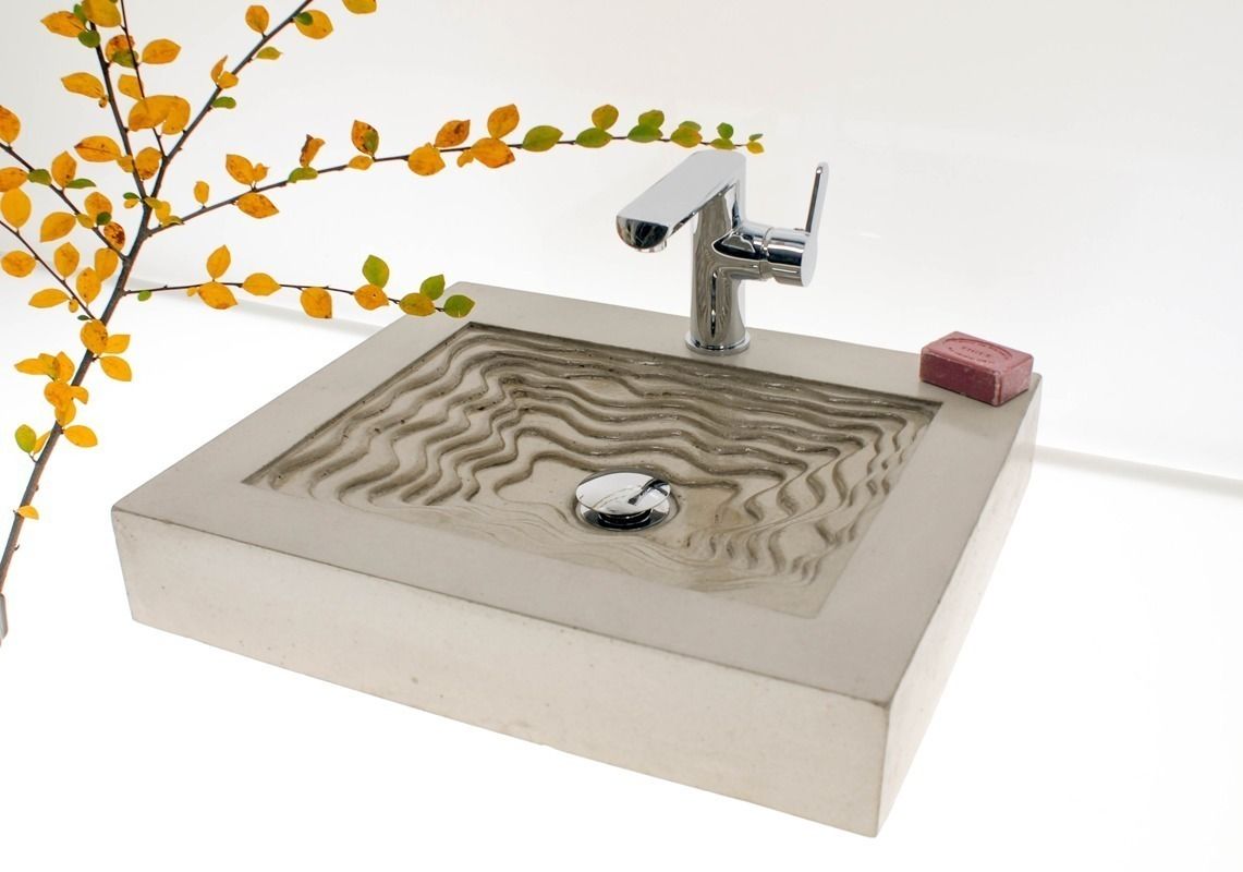 Waschbecken aus Beton nach Maß, Die Betonagerie Die Betonagerie Minimalist style bathroom Sinks