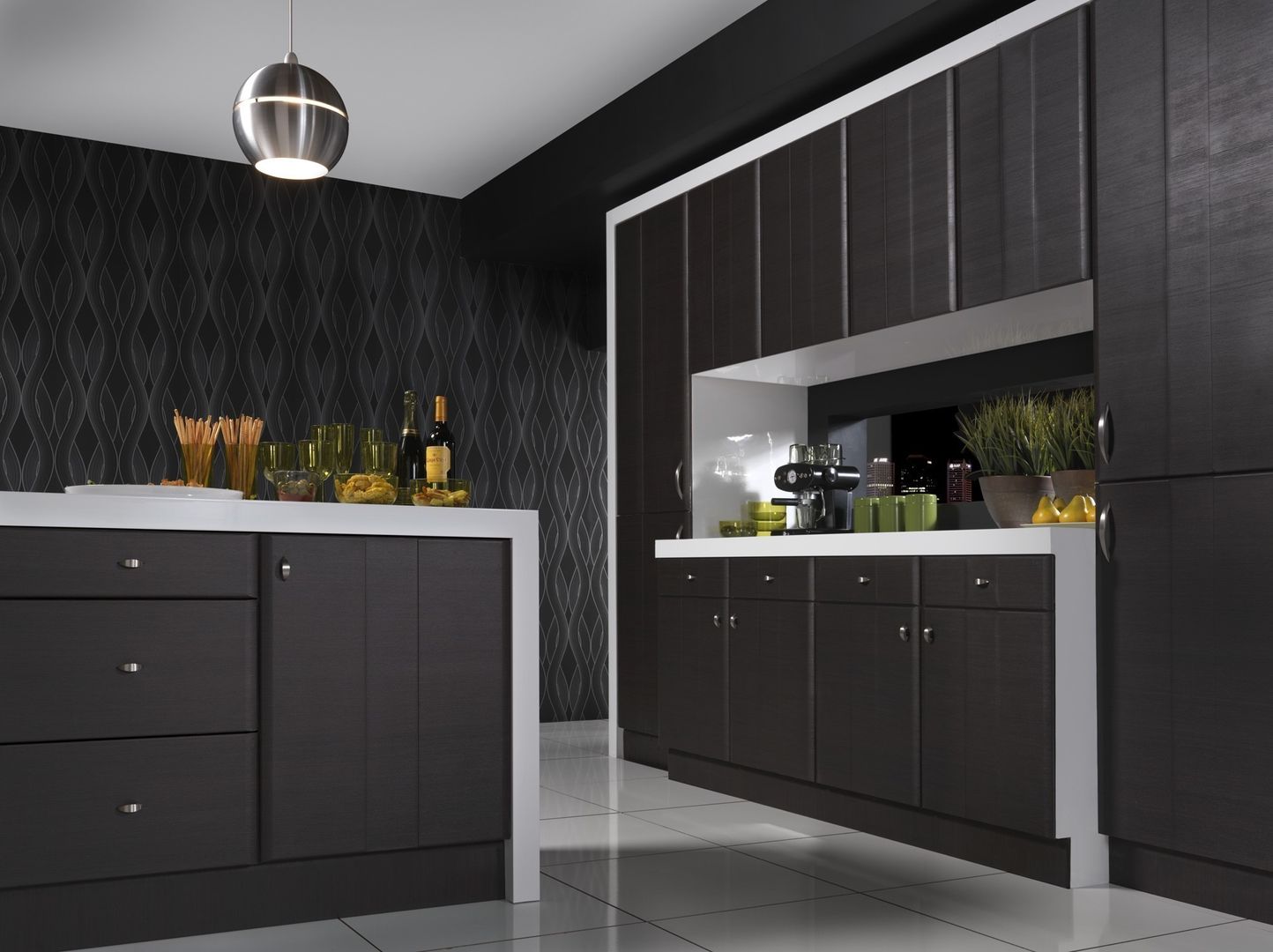 Grove Dark Oak Melinga Kitchen Dream Doors Ltd Cucina minimalista Contenitori & Dispense