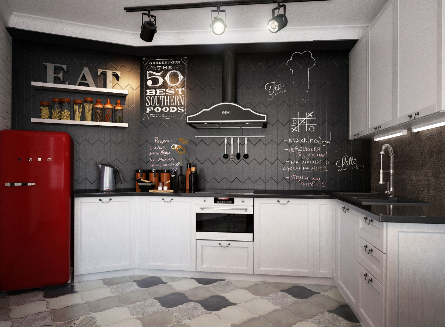 NY loft, Reroom Reroom Cuisine industrielle