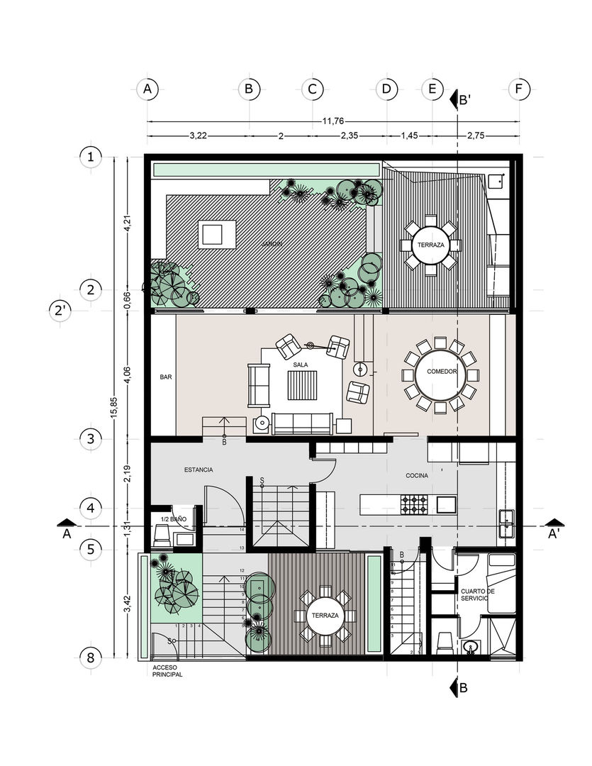 в современный. Автор – DF ARQUITECTOS, Модерн